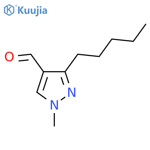 1-methyl-3-pentyl-1H-pyrazole-4-carbaldehyde structure