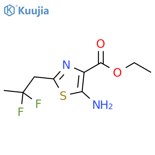 ethyl 5-amino-2-(2,2-difluoropropyl)-1,3-thiazole-4-carboxylate structure