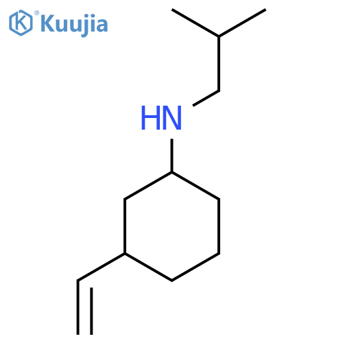 3-ethenyl-N-(2-methylpropyl)cyclohexan-1-amine structure