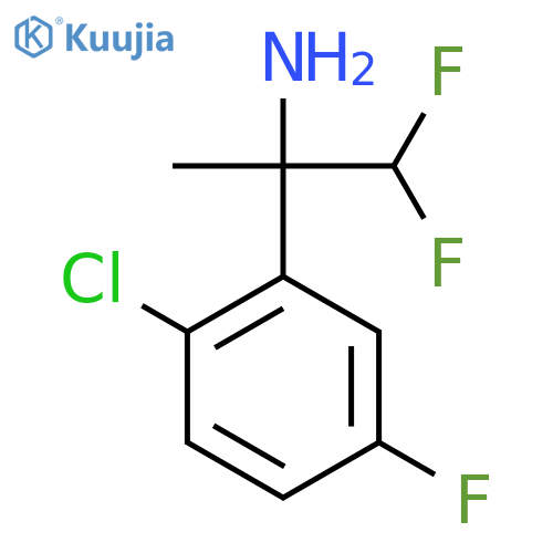 2-(2-chloro-5-fluorophenyl)-1,1-difluoropropan-2-amine structure
