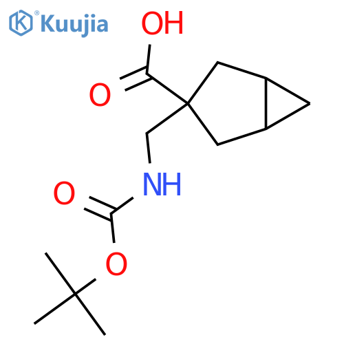 3-({(tert-butoxy)carbonylamino}methyl)bicyclo3.1.0hexane-3-carboxylic acid structure