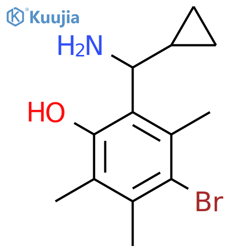 2-amino(cyclopropyl)methyl-4-bromo-3,5,6-trimethylphenol structure