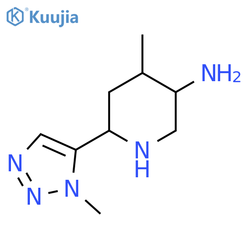 4-methyl-6-(1-methyl-1H-1,2,3-triazol-5-yl)piperidin-3-amine structure