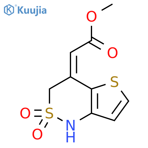 methyl 2-(4Z)-2,2-dioxo-1H,3H,4H-2lambda6-thieno3,2-c1,2thiazin-4-ylideneacetate structure