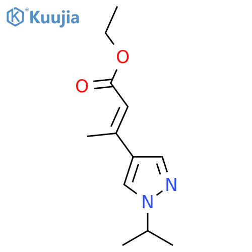 ethyl (2E)-3-1-(propan-2-yl)-1H-pyrazol-4-ylbut-2-enoate structure