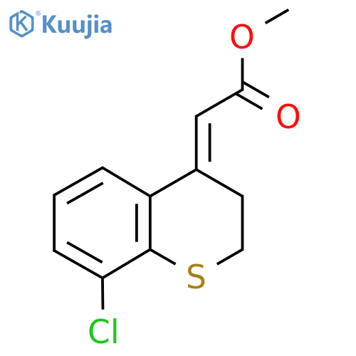 methyl 2-(4E)-8-chloro-3,4-dihydro-2H-1-benzothiopyran-4-ylideneacetate structure
