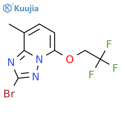 2-bromo-8-methyl-5-(2,2,2-trifluoroethoxy)-[1,2,4]triazolo[1,5-a]pyridine structure