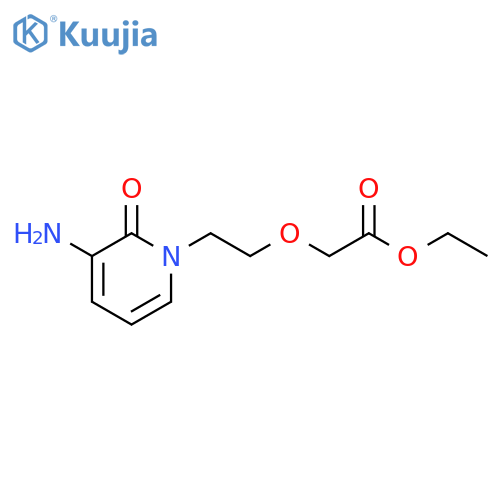 ethyl 2-[2-(3-amino-2-oxo-1-pyridyl)ethoxy]acetate structure