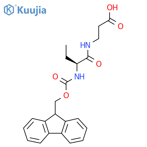 3-(2S)-2-({(9H-fluoren-9-yl)methoxycarbonyl}amino)butanamidopropanoic acid structure
