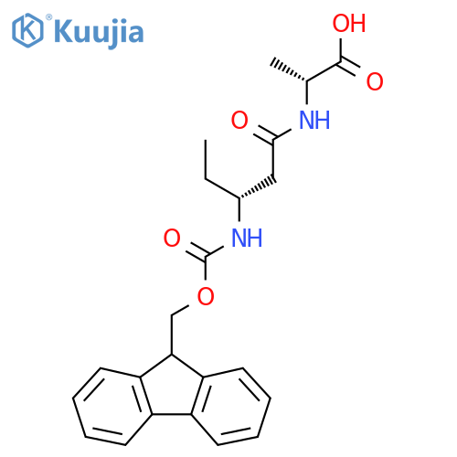 (2R)-2-(3R)-3-({(9H-fluoren-9-yl)methoxycarbonyl}amino)pentanamidopropanoic acid structure