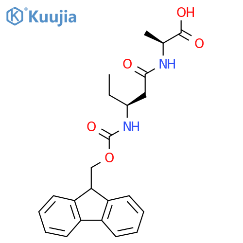 (2S)-2-(3S)-3-({(9H-fluoren-9-yl)methoxycarbonyl}amino)pentanamidopropanoic acid structure