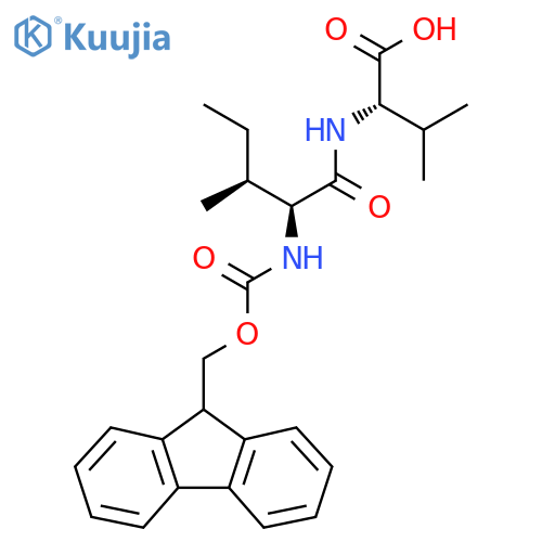 (2S)-2-(2S,3S)-2-({(9H-fluoren-9-yl)methoxycarbonyl}amino)-3-methylpentanamido-3-methylbutanoic acid structure