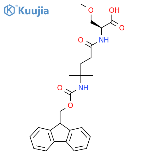 (2S)-2-4-({(9H-fluoren-9-yl)methoxycarbonyl}amino)-4-methylpentanamido-3-methoxypropanoic acid structure