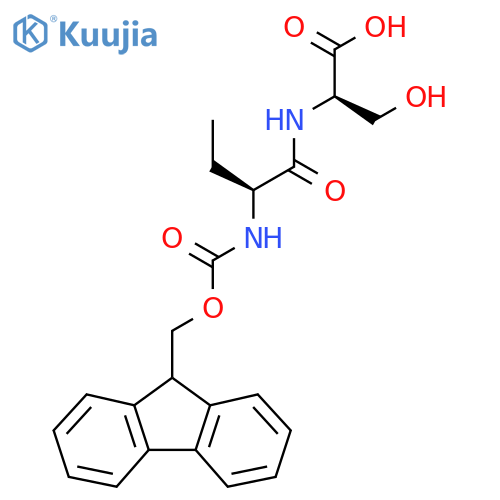 (2R)-2-(2S)-2-({(9H-fluoren-9-yl)methoxycarbonyl}amino)butanamido-3-hydroxypropanoic acid structure