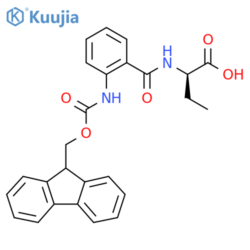 (2R)-2-{2-({(9H-fluoren-9-yl)methoxycarbonyl}amino)phenylformamido}butanoic acid structure