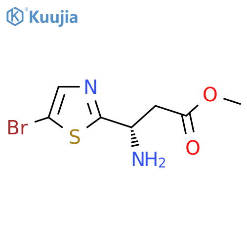 methyl (3S)-3-amino-3-(5-bromo-1,3-thiazol-2-yl)propanoate structure