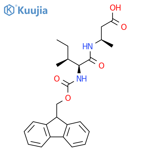 (3R)-3-(2S,3S)-2-({(9H-fluoren-9-yl)methoxycarbonyl}amino)-3-methylpentanamidobutanoic acid structure