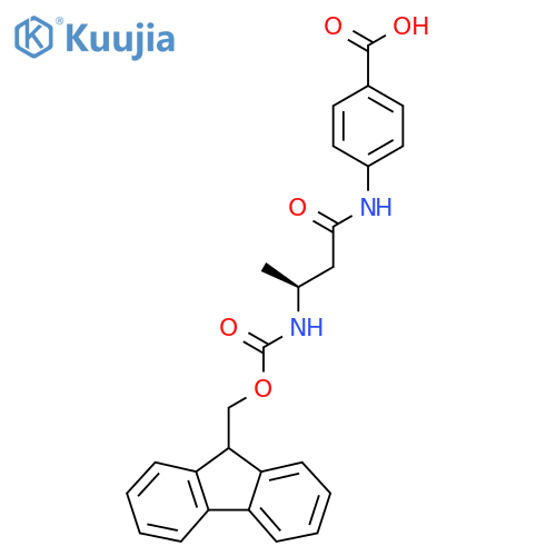4-(3S)-3-({(9H-fluoren-9-yl)methoxycarbonyl}amino)butanamidobenzoic acid structure