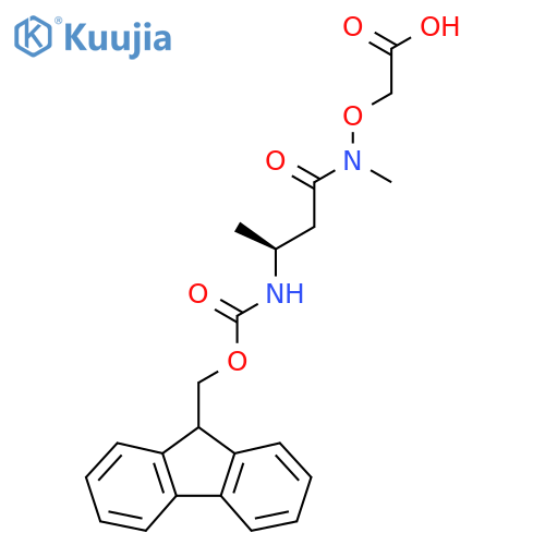 2-{(3S)-3-({(9H-fluoren-9-yl)methoxycarbonyl}amino)-N-methylbutanamidooxy}acetic acid structure