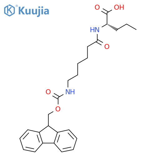 (2S)-2-6-({(9H-fluoren-9-yl)methoxycarbonyl}amino)hexanamidopentanoic acid structure
