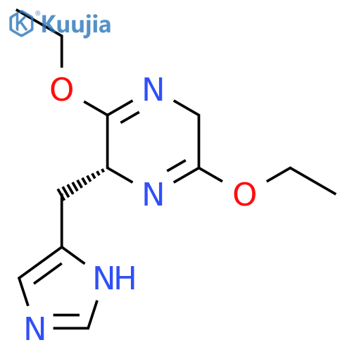 (2R)-3,6-diethoxy-2-(1H-imidazol-4-yl)methyl-2,5-dihydropyrazine structure