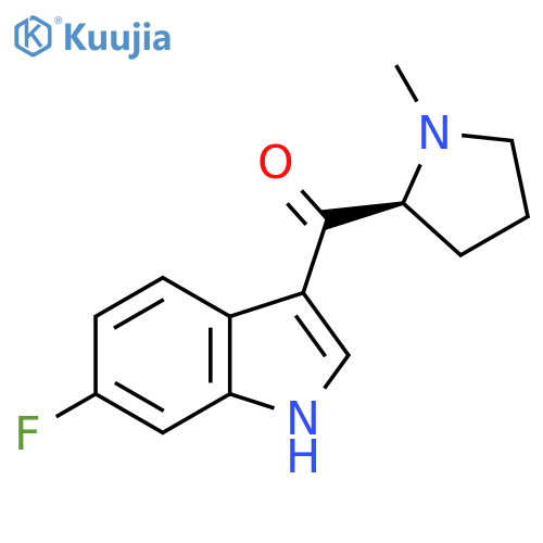 6-fluoro-3-(2S)-1-methylpyrrolidine-2-carbonyl-1H-indole structure