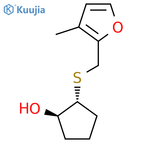 rac-(1R,2R)-2-{(3-methylfuran-2-yl)methylsulfanyl}cyclopentan-1-ol structure