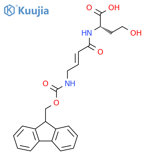 (2S)-2-4-({(9H-fluoren-9-yl)methoxycarbonyl}amino)but-2-enamido-4-hydroxybutanoic acid structure