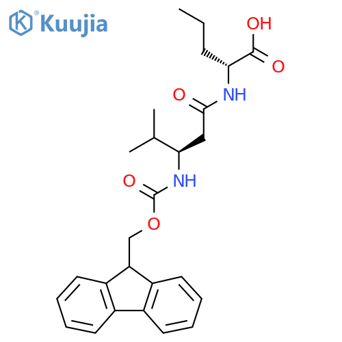 (2R)-2-(3R)-3-({(9H-fluoren-9-yl)methoxycarbonyl}amino)-4-methylpentanamidopentanoic acid structure
