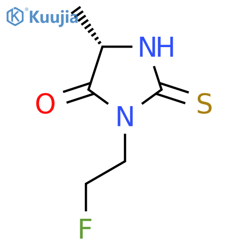 (5S)-3-(2-fluoroethyl)-5-methyl-2-sulfanylideneimidazolidin-4-one structure
