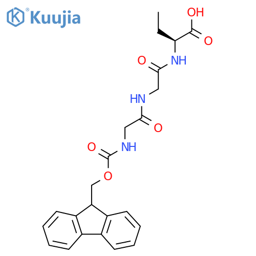 (2S)-2-{2-2-({(9H-fluoren-9-yl)methoxycarbonyl}amino)acetamidoacetamido}butanoic acid structure