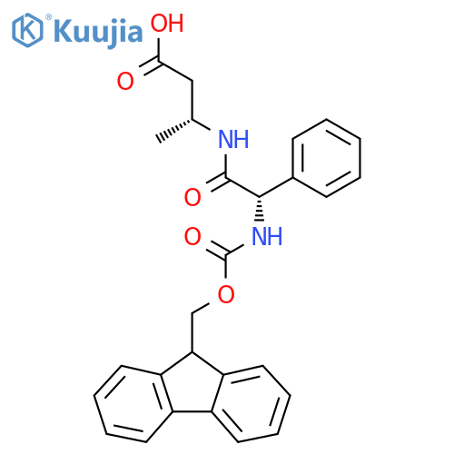(3R)-3-(2S)-2-({(9H-fluoren-9-yl)methoxycarbonyl}amino)-2-phenylacetamidobutanoic acid structure