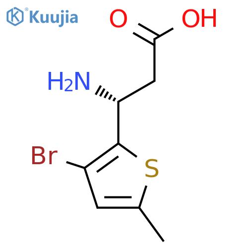 (3R)-3-amino-3-(3-bromo-5-methylthiophen-2-yl)propanoic acid structure