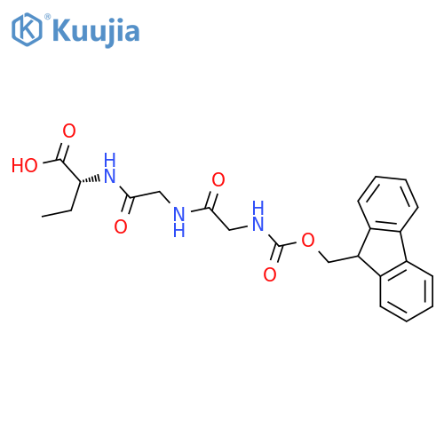 (2R)-2-{2-2-({(9H-fluoren-9-yl)methoxycarbonyl}amino)acetamidoacetamido}butanoic acid structure