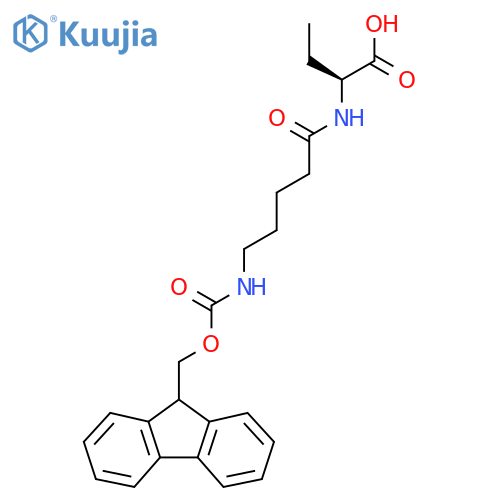 (2S)-2-5-({(9H-fluoren-9-yl)methoxycarbonyl}amino)pentanamidobutanoic acid structure