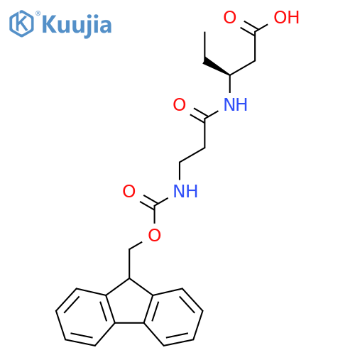 (3S)-3-3-({(9H-fluoren-9-yl)methoxycarbonyl}amino)propanamidopentanoic acid structure