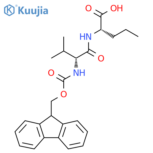 (2S)-2-(2R)-2-({(9H-fluoren-9-yl)methoxycarbonyl}amino)-3-methylbutanamidopentanoic acid structure