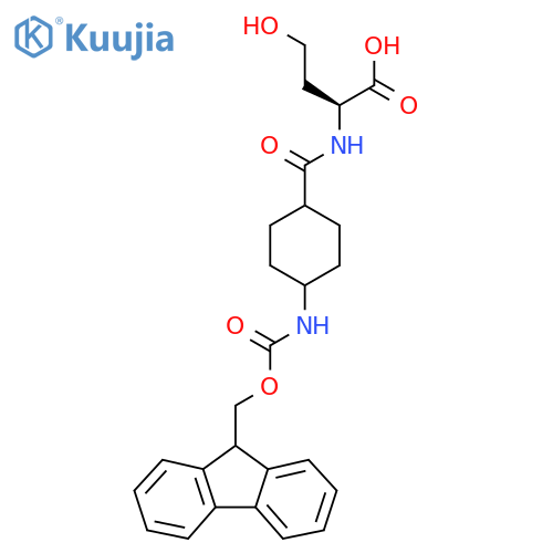 (2S)-2-{4-({(9H-fluoren-9-yl)methoxycarbonyl}amino)cyclohexylformamido}-4-hydroxybutanoic acid structure