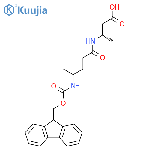(3S)-3-4-({(9H-fluoren-9-yl)methoxycarbonyl}amino)pentanamidobutanoic acid structure