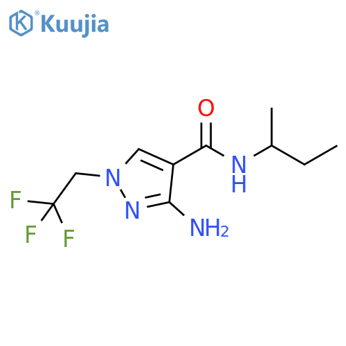 3-amino-N-(sec-butyl)-1-(2,2,2-trifluoroethyl)-1H-pyrazole-4-carboxamide structure