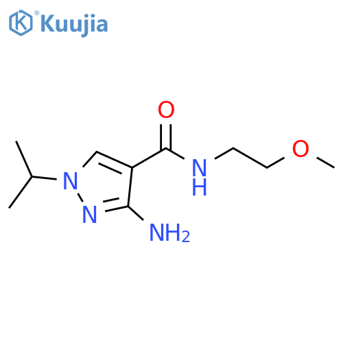 1H-Pyrazole-4-carboxamide, 3-amino-N-(2-methoxyethyl)-1-(1-methylethyl)- structure