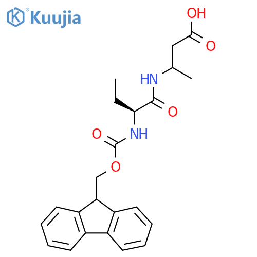 3-(2S)-2-({(9H-fluoren-9-yl)methoxycarbonyl}amino)butanamidobutanoic acid structure