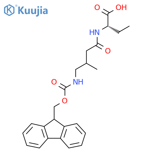 (2S)-2-4-({(9H-fluoren-9-yl)methoxycarbonyl}amino)-3-methylbutanamidobutanoic acid structure