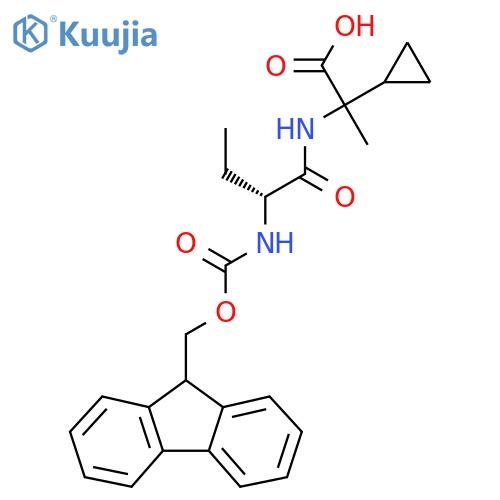 2-cyclopropyl-2-(2R)-2-({(9H-fluoren-9-yl)methoxycarbonyl}amino)butanamidopropanoic acid structure