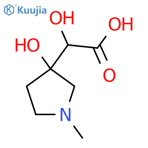 2-Hydroxy-2-(3-hydroxy-1-methylpyrrolidin-3-yl)acetic acid structure