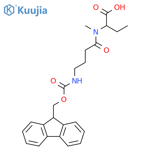 2-4-({(9H-fluoren-9-yl)methoxycarbonyl}amino)-N-methylbutanamidobutanoic acid structure