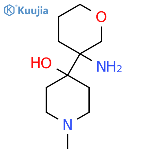 4-(3-aminooxan-3-yl)-1-methylpiperidin-4-ol structure