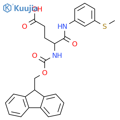 4-({(9H-fluoren-9-yl)methoxycarbonyl}amino)-4-{3-(methylsulfanyl)phenylcarbamoyl}butanoic acid structure