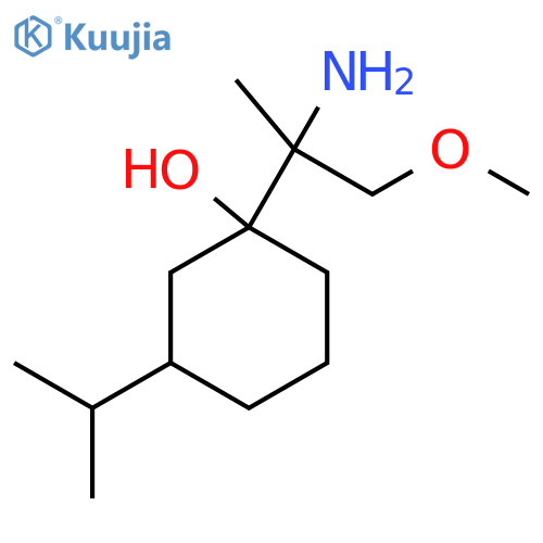 1-(2-Amino-1-methoxypropan-2-yl)-3-(propan-2-yl)cyclohexan-1-ol structure