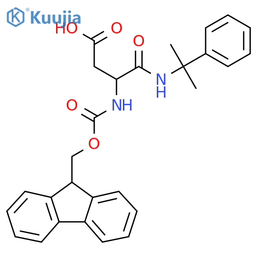 3-({(9H-fluoren-9-yl)methoxycarbonyl}amino)-3-(2-phenylpropan-2-yl)carbamoylpropanoic acid structure